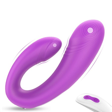 Ethos Vibrator | 9 Vibration Modes | Silicone, USB, Remote Control - Purple