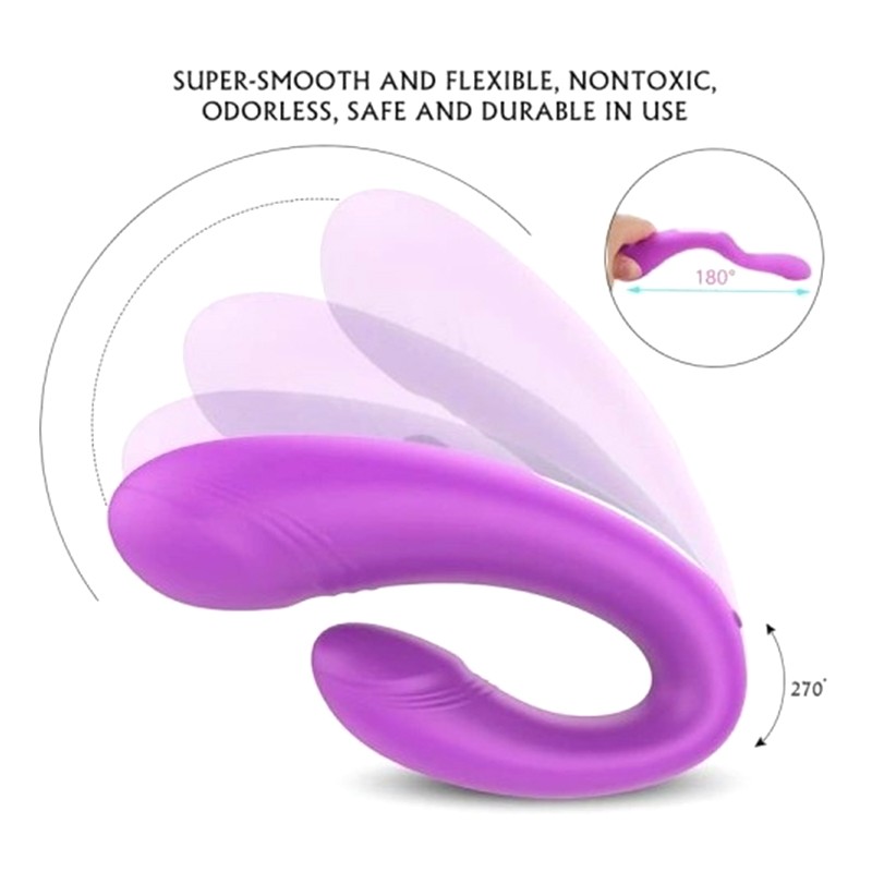Ethos Vibrator | 9 Vibration Modes | Silicone, USB, Remote Control - Purple