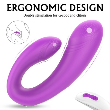 Ethos Vibrator | 9 Vibration Modes | Silicone, USB, Remote Control - Purple