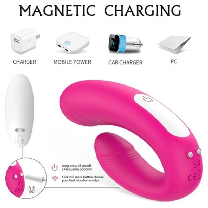 Ethos Vibrator | 9 Vibration Modes | Silicone, USB, Remote Control - Pink