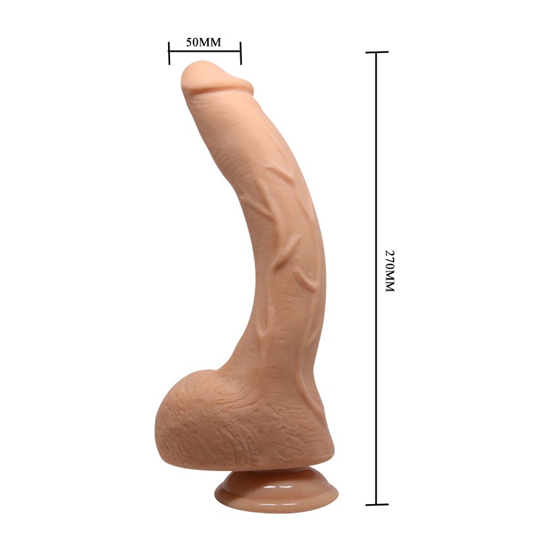 Realistic Multispeed Vibe with Remote Control - Flesh - 26cm