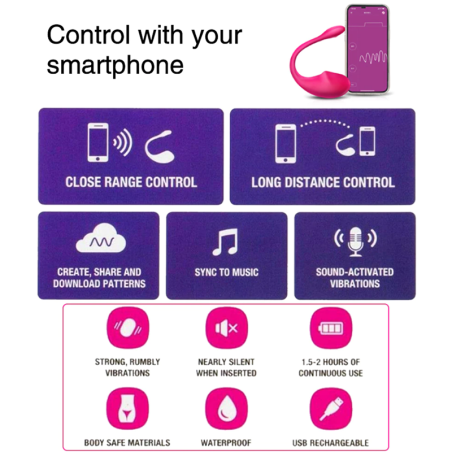 Eva Smart | Vibrating G-Spot Egg with App Control | Pink