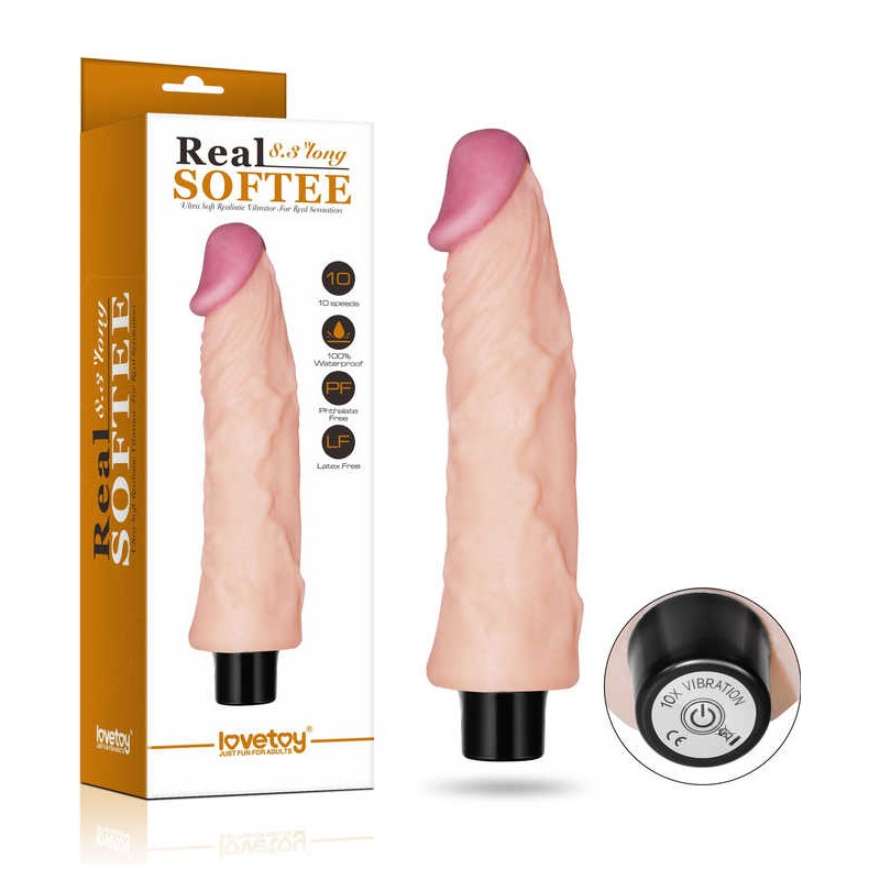 Real Softee | Realistic Vibrator | 10  Vibration Modes - 21cm
