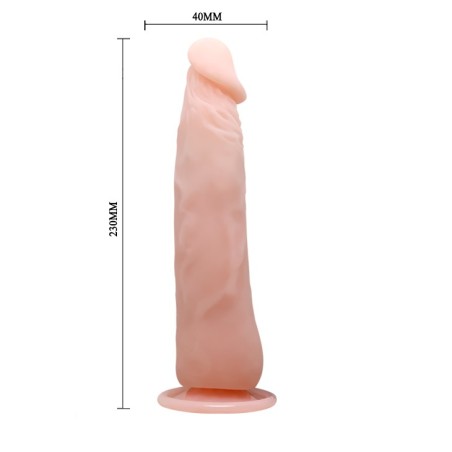 Realistic Multispeed Vibrator with Remote Control and Suction Cup - 23cm