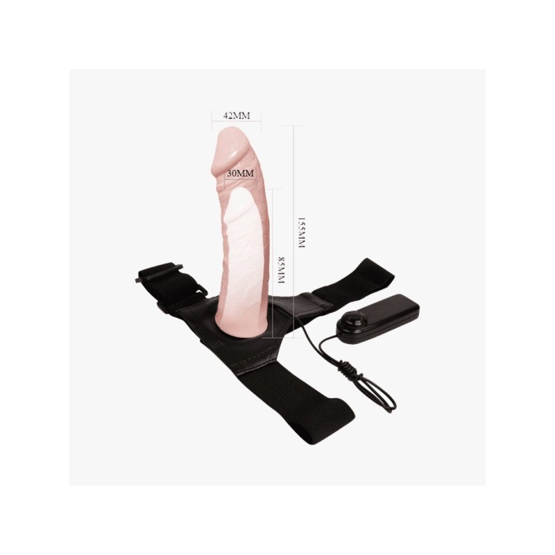 Strap-On Hollow Ultra Passionate Harness - Multispeed - 15cm