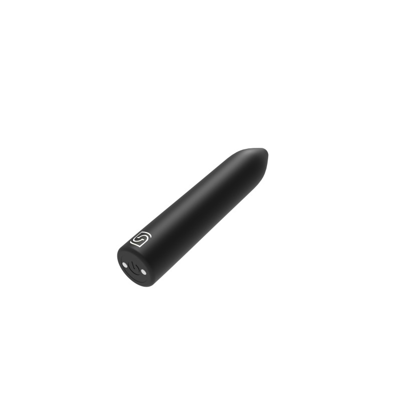 Bullet Vibrator Magic Bullet, 10 Vibration Modes, Magnetic USB - Black - 8cm