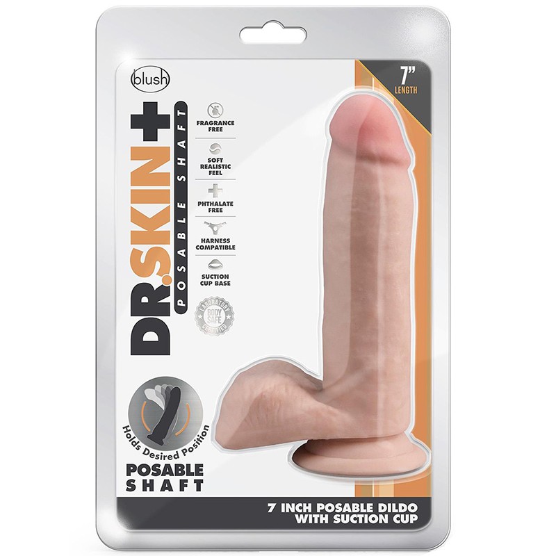 Dr. Skin | Plus | Εύκαμπτο Ρεαλιστικό Ομοίωμα Πέους - 17cm | Vanilla