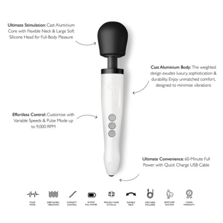 Doxy | Die Cast R | Rechargeable Wand Massager - Stardust Λευκό