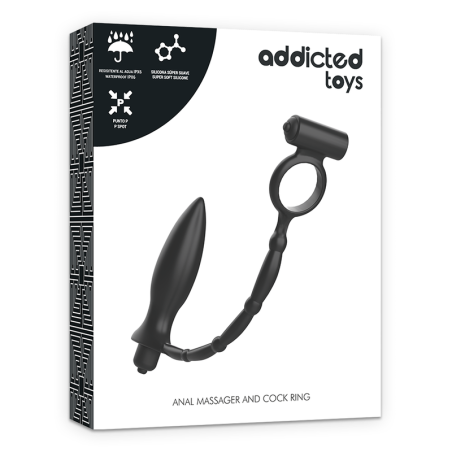 Addicted Toys | Δονούμενη Πρωκτική Σφήνα με Δονούμενο Δαχτυλίδι Πέους