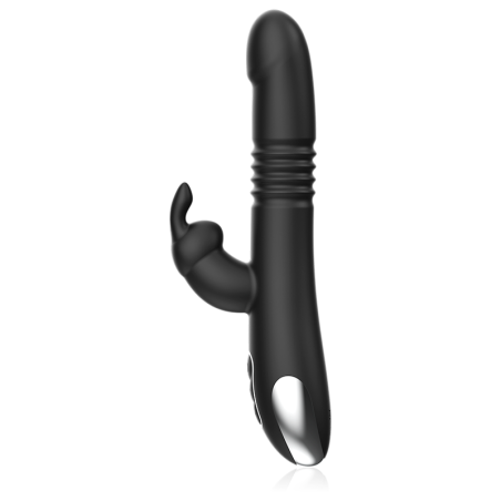 Black&Silver | Kenji | Thrusting Rabbit Vibrator With Rotating Beads