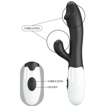 Snappy | Silicone Rabbit Vibrator | Black
