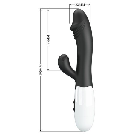Snappy | Silicone Rabbit Vibrator | Black