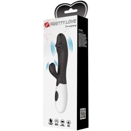 Snappy | Silicone Rabbit Vibrator | Black