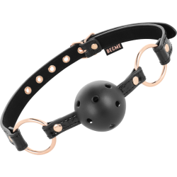 BEGME | Breathable Ball Gag with Leather Straps | Black