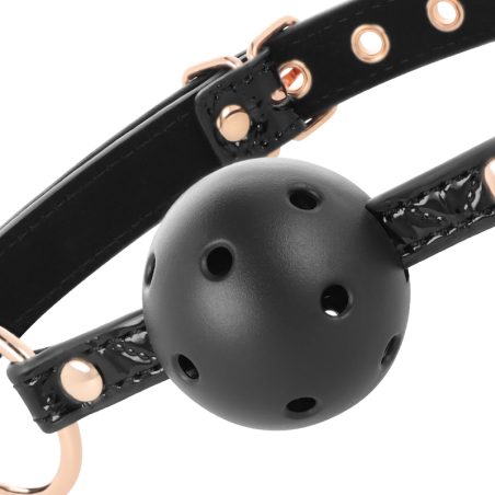 BEGME | Breathable Ball Gag with Leather Straps | Black