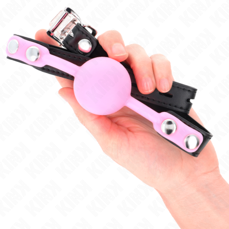 Kink | Silicone Ball Gag with Lock | Pink