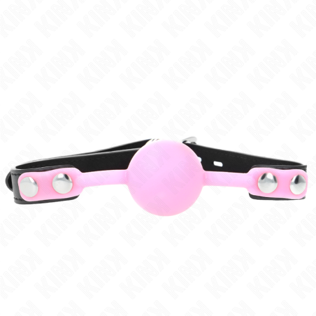 Kink | Silicone Ball Gag with Lock | Pink