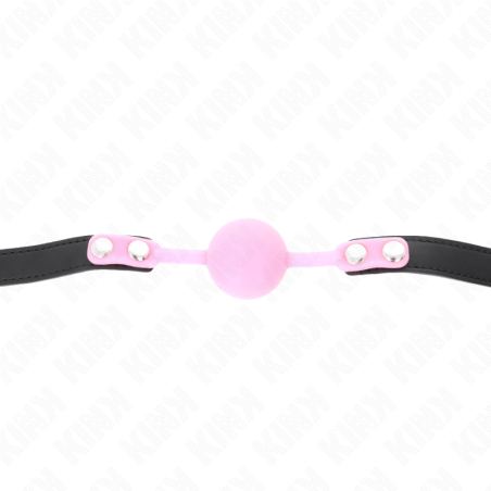 Kink | Silicone Ball Gag with Lock | Pink