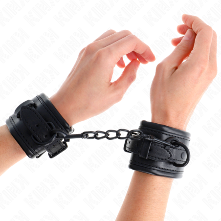 Kink | Adjustable Leather Handcuffs | Black