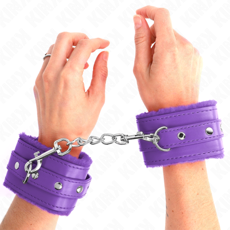 Kink | Fur Lined Wrist Restrains | Purple