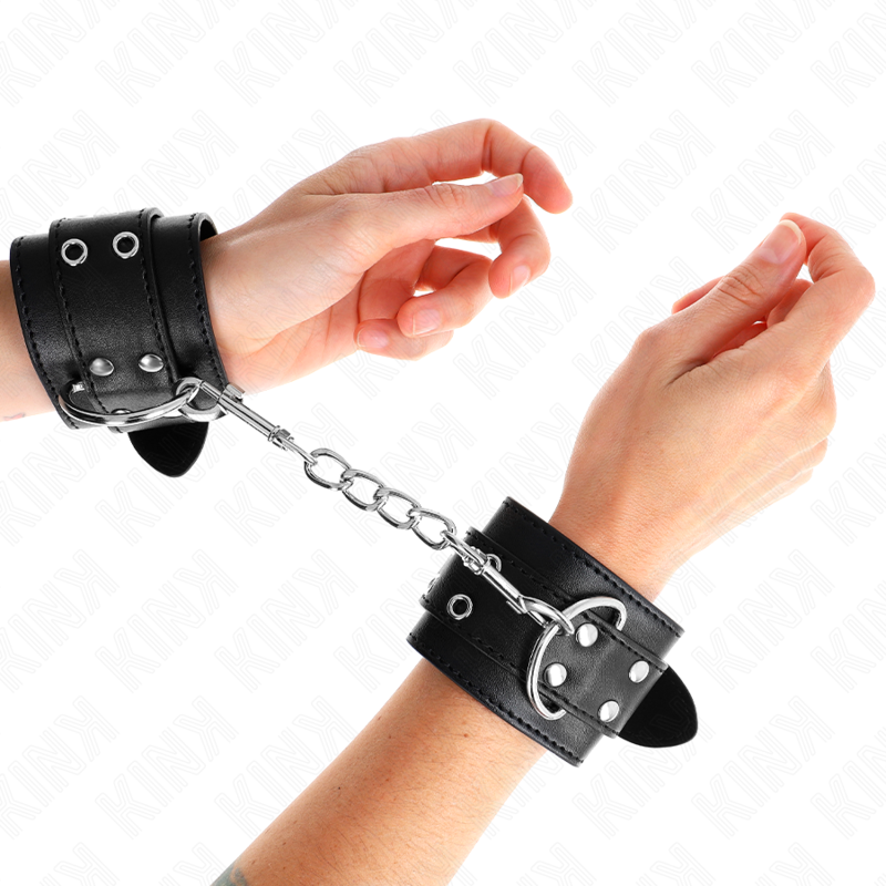 Kink | Double Buckle Wrist Restrains | Black