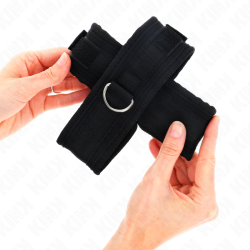 Kink | Cross Wrist Cuffs | Black