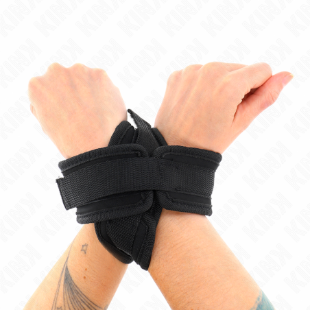 Kink | Cross Wrist Cuffs | Black