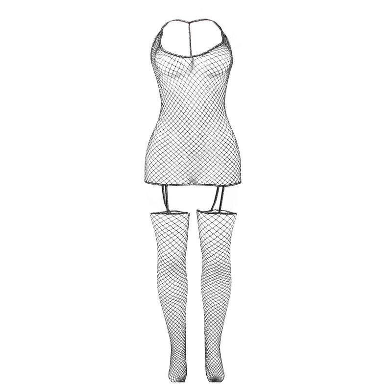 SUBBLIME | 951955 | Shiny Fishnet Bodystocking One Size