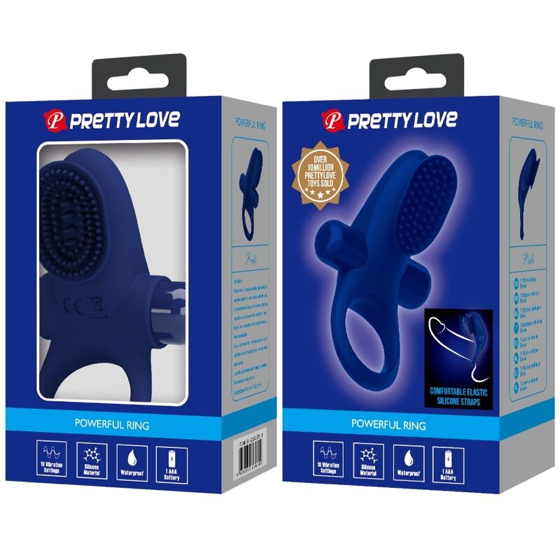 PRETTY LOVE | Palle Ring With Vibration - Blue