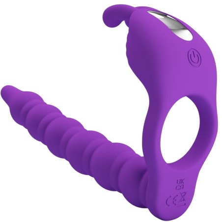 PRETTY LOVE | BLACKNEY | Penis Ring With Lila Vibrator Plug