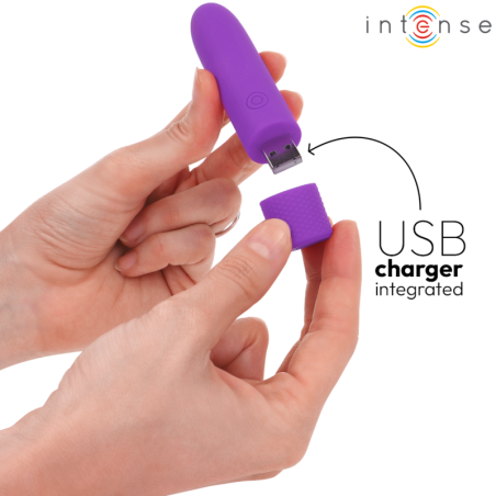 INTENSE | SYMONE | USB Rechargeable Vibrating Bullet - Purple