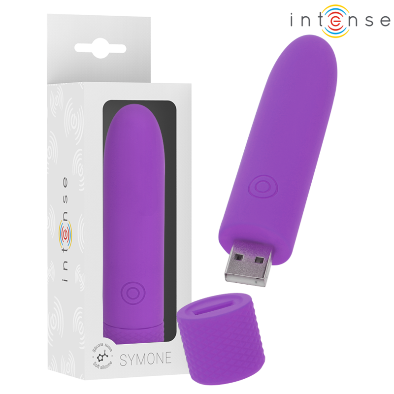 INTENSE | SYMONE | USB Rechargeable Vibrating Bullet - Purple