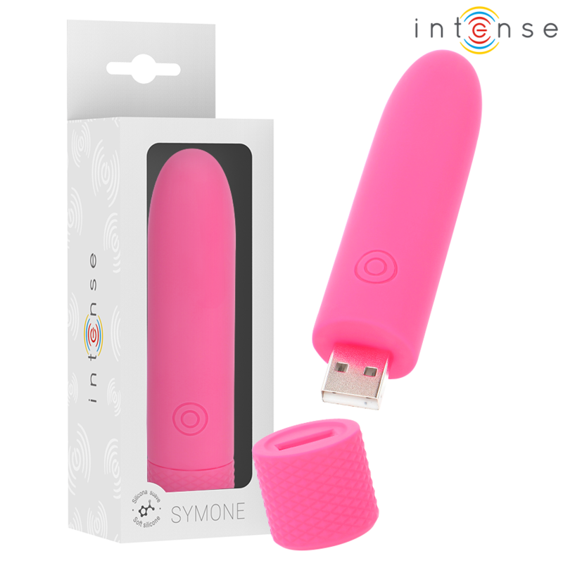 INTENSE | SYMONE | USB Επαναφορτιζόμενο Δονούμενο Bullet - Ροζ