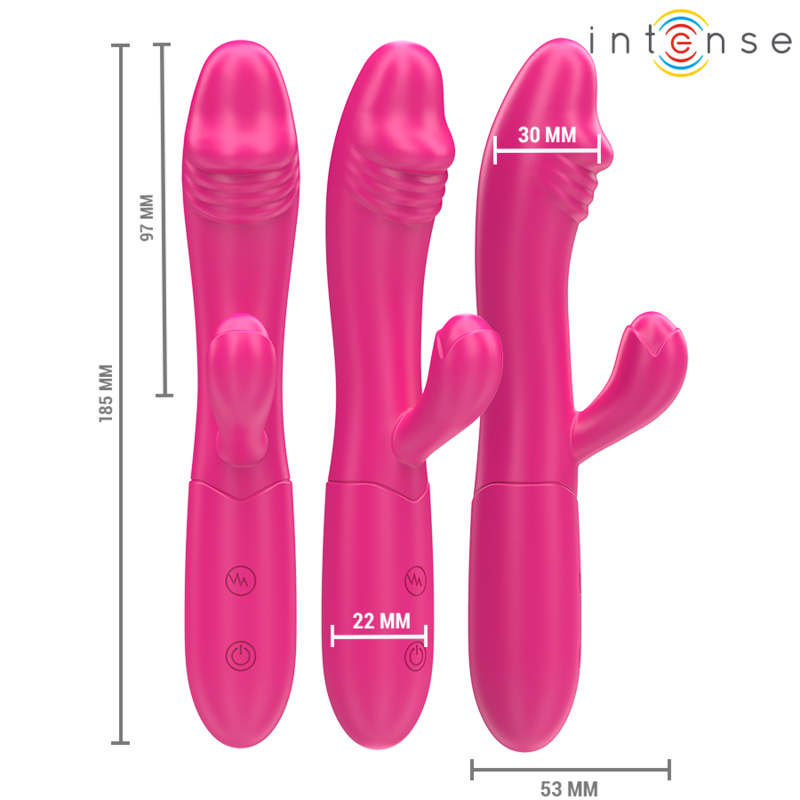 INTENSE | IVY | Flexible Vibrator 10 Vibrations With Stimulating Tongue - Pink