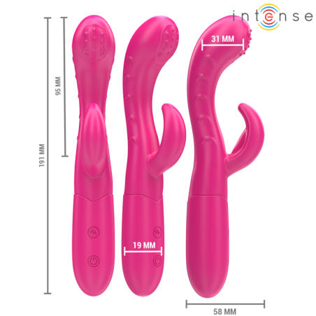 INTENSE | AMARA | Vibrator With Stimulating Tongue 10 Vibrations - Pink