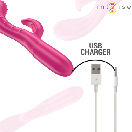 INTENSE | AMARA | Vibrator With Stimulating Tongue 10 Vibrations - Pink