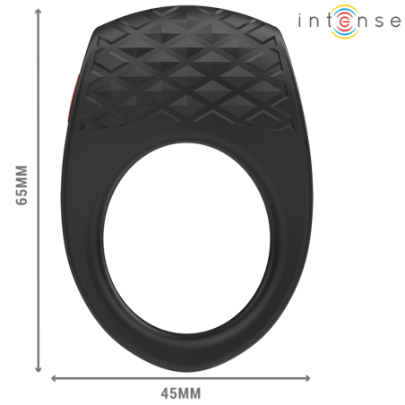 INTENSE | CLOVER | Vibrating Penis Ring 10 Vibrations - Black
