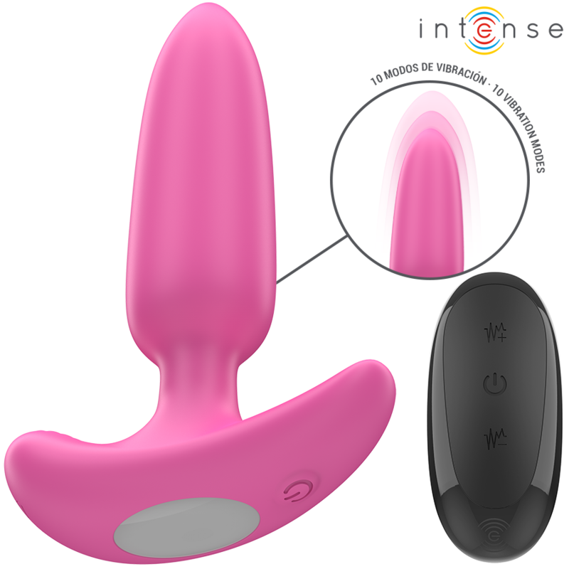 INTENSE | ROSS | Anal Plug - 10 Vibrations Remote Control - Pink