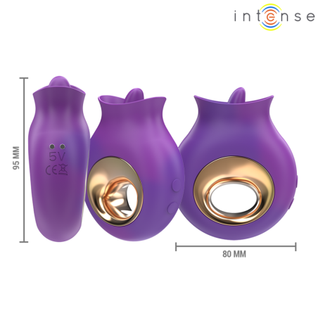 INTENSE | TULI | Clitoris Stimulator - 9 Vibrations & 9 Oscillations - Purple