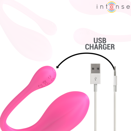 INTENSE | JANICE U | Vibrator Double Stimulation 10 Vibrations Pink Remote Control