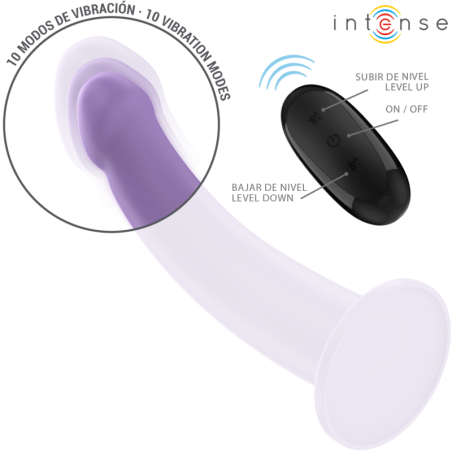 INTENSE | EDDIE | Vibrator 17,5cm - 10 Vibrations - Remote Control - purple