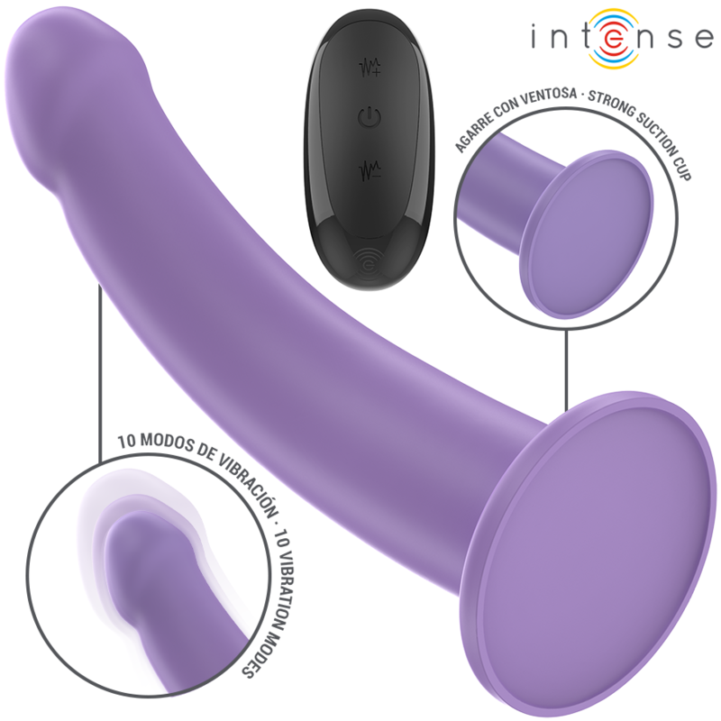 INTENSE | EDDIE | Vibrator 17,5cm - 10 Vibrations - Remote Control - purple