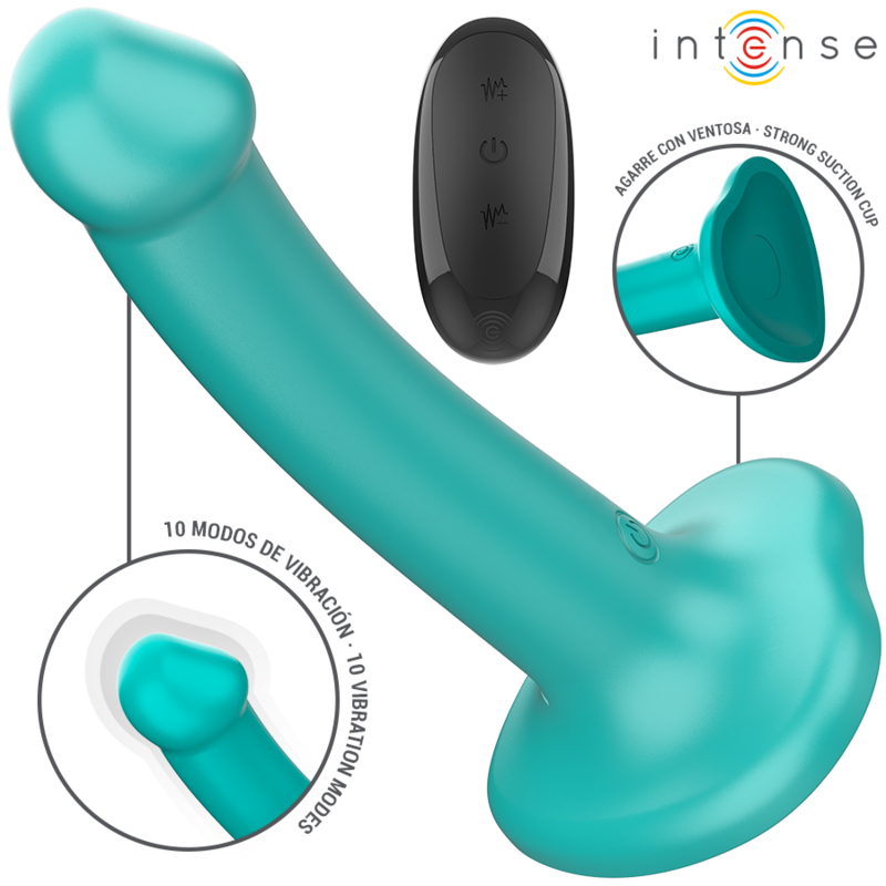 INTENSE | KATIE | Vibrator With Suction Cup 10 Vibrations - Remote Cotrol