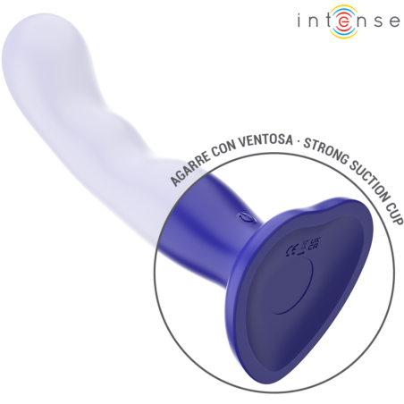 INTENSE | SHORTY | Vibrator With Suction Cup - Remote Control - Blue