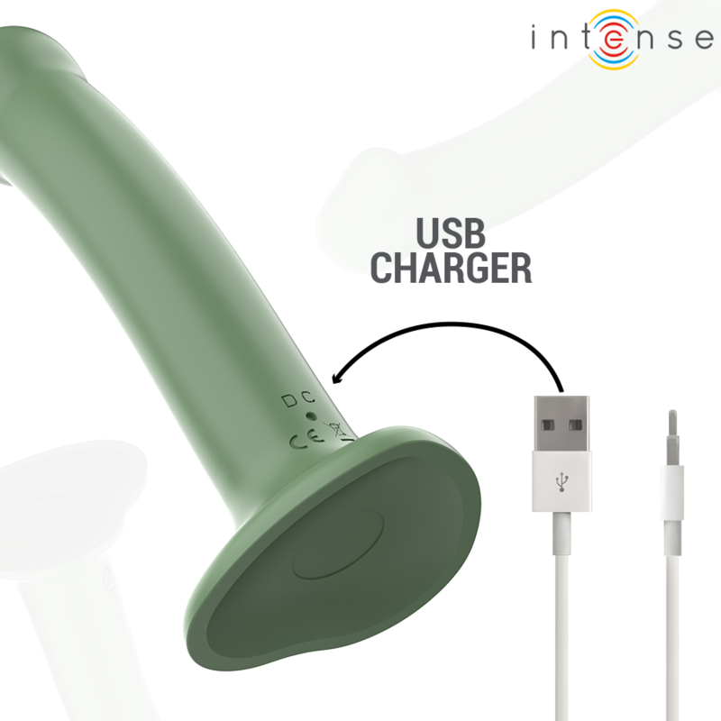 INTENSE | BECCA | Vibrator With Suction Cup - 10 Vibrations Remote Control - Green