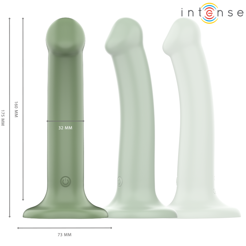 INTENSE | BECCA | Vibrator With Suction Cup - 10 Vibrations Remote Control - Green