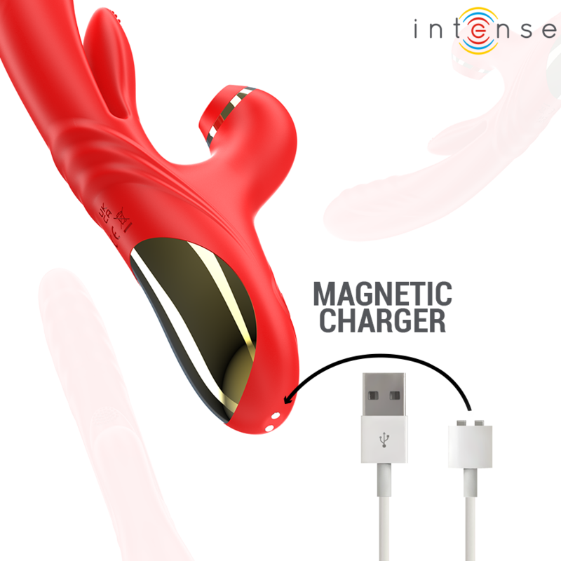 INTENSE | KAROL | Multifunction Vibrator Thrust & Stimulation & Suction - Red