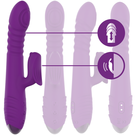 INTENSE | IGGY | Multifunction Rechargeable Vibrator, Thruster, Clitoral Stimulator - Purple