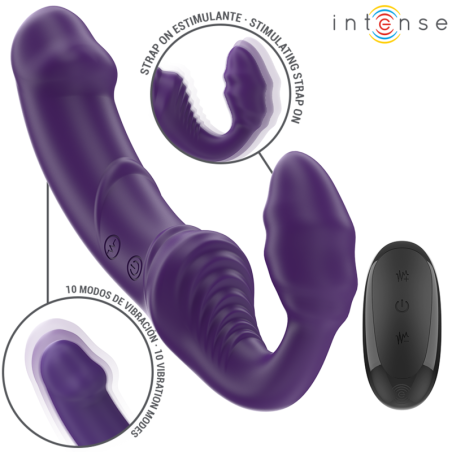 INTENSE | JILL | Double Vibrator 20cm Purple - Remote Control