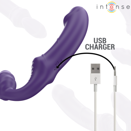 INTENSE | JILL | Double Vibrator 20cm Purple - Remote Control